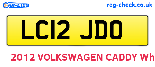 LC12JDO are the vehicle registration plates.