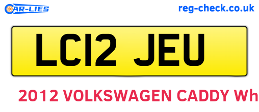 LC12JEU are the vehicle registration plates.