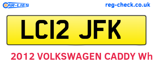LC12JFK are the vehicle registration plates.