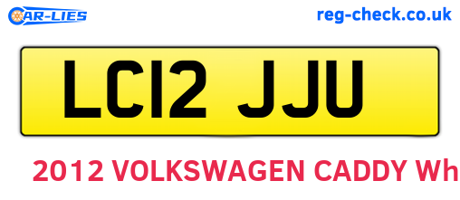 LC12JJU are the vehicle registration plates.