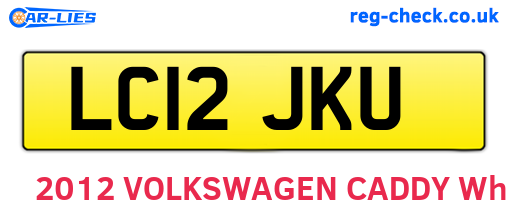 LC12JKU are the vehicle registration plates.