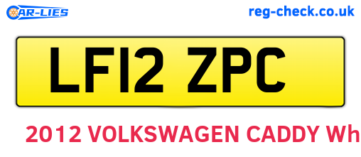 LF12ZPC are the vehicle registration plates.