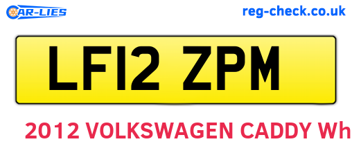 LF12ZPM are the vehicle registration plates.