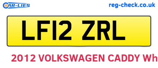LF12ZRL are the vehicle registration plates.