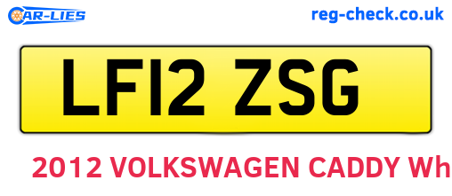LF12ZSG are the vehicle registration plates.