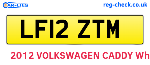 LF12ZTM are the vehicle registration plates.