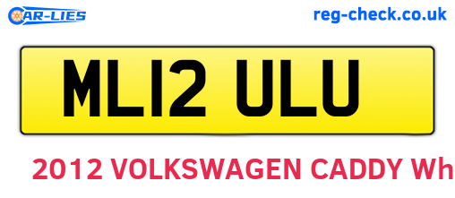 ML12ULU are the vehicle registration plates.
