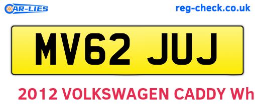 MV62JUJ are the vehicle registration plates.
