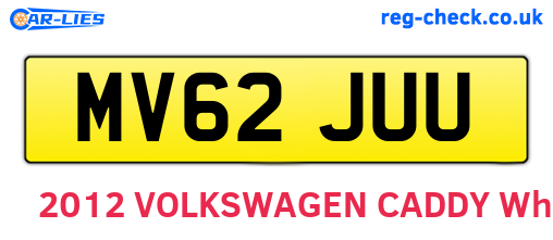 MV62JUU are the vehicle registration plates.
