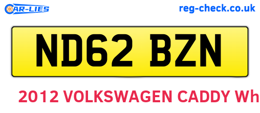 ND62BZN are the vehicle registration plates.