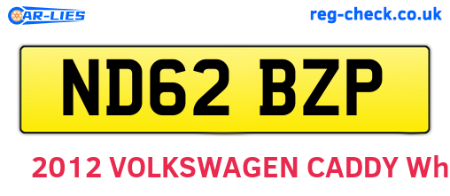 ND62BZP are the vehicle registration plates.