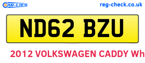 ND62BZU are the vehicle registration plates.