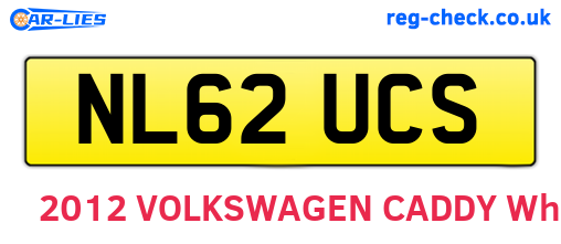 NL62UCS are the vehicle registration plates.