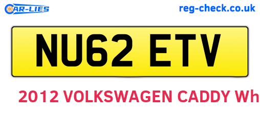 NU62ETV are the vehicle registration plates.