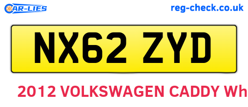 NX62ZYD are the vehicle registration plates.