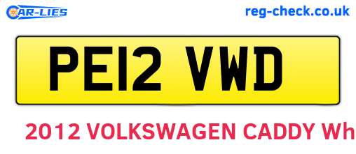 PE12VWD are the vehicle registration plates.