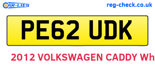PE62UDK are the vehicle registration plates.