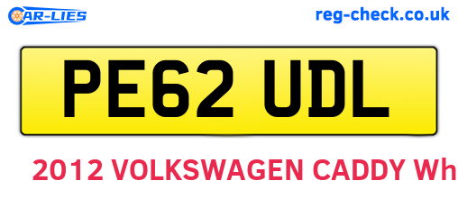 PE62UDL are the vehicle registration plates.