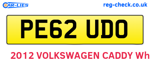 PE62UDO are the vehicle registration plates.