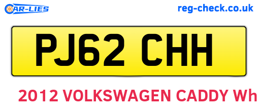 PJ62CHH are the vehicle registration plates.