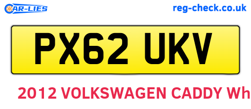 PX62UKV are the vehicle registration plates.