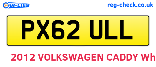 PX62ULL are the vehicle registration plates.