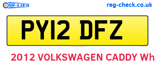 PY12DFZ are the vehicle registration plates.