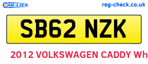 SB62NZK are the vehicle registration plates.