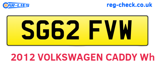 SG62FVW are the vehicle registration plates.