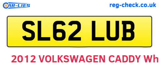 SL62LUB are the vehicle registration plates.