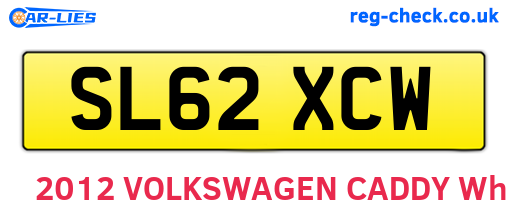 SL62XCW are the vehicle registration plates.