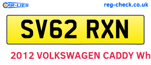 SV62RXN are the vehicle registration plates.