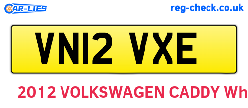 VN12VXE are the vehicle registration plates.