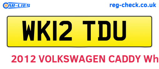 WK12TDU are the vehicle registration plates.