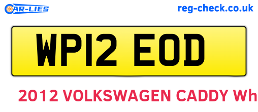 WP12EOD are the vehicle registration plates.