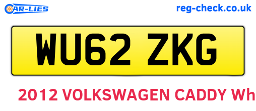 WU62ZKG are the vehicle registration plates.