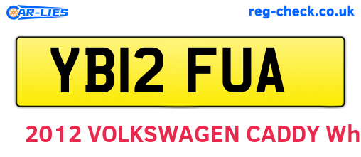 YB12FUA are the vehicle registration plates.
