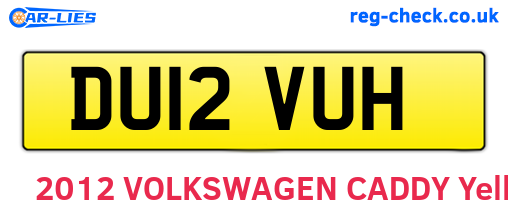 DU12VUH are the vehicle registration plates.