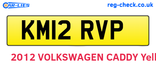 KM12RVP are the vehicle registration plates.