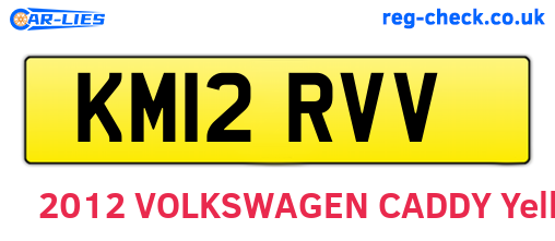 KM12RVV are the vehicle registration plates.