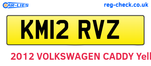 KM12RVZ are the vehicle registration plates.