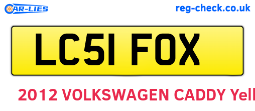 LC51FOX are the vehicle registration plates.