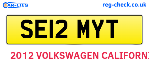 SE12MYT are the vehicle registration plates.