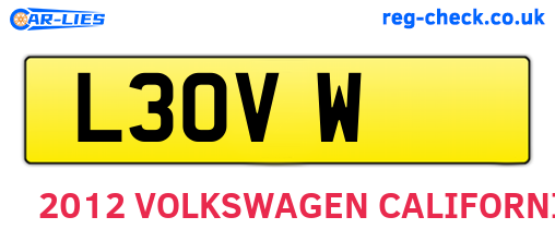 L3OVW are the vehicle registration plates.