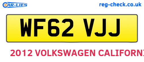WF62VJJ are the vehicle registration plates.