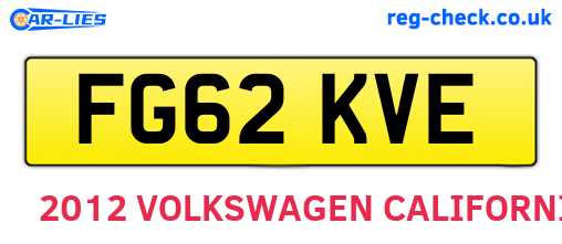 FG62KVE are the vehicle registration plates.