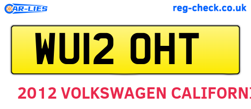 WU12OHT are the vehicle registration plates.