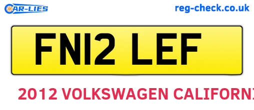 FN12LEF are the vehicle registration plates.
