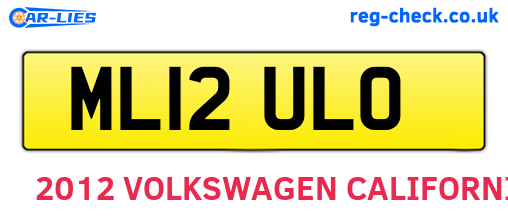 ML12ULO are the vehicle registration plates.