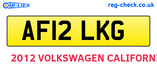 AF12LKG are the vehicle registration plates.